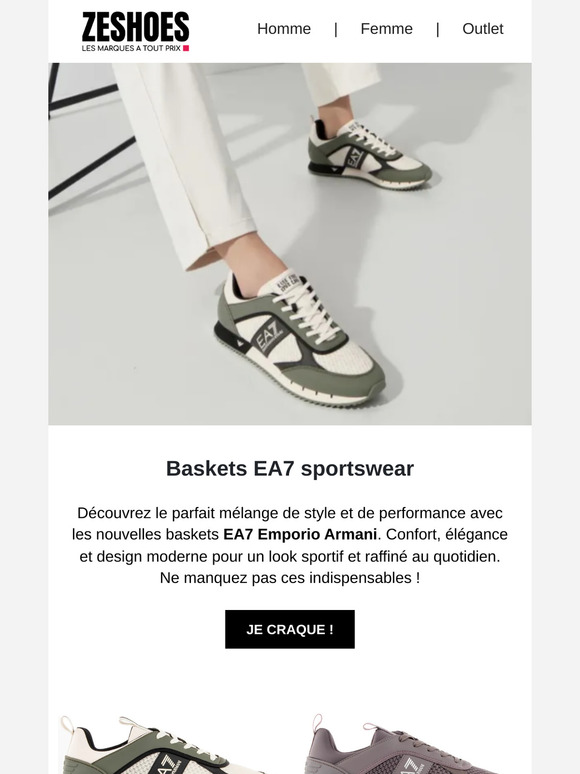 🔥 Baskets EA7 : modernes et ultra confortables