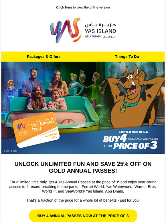 Offer Ends Soon - Get Your Gold Annual Pass Now!