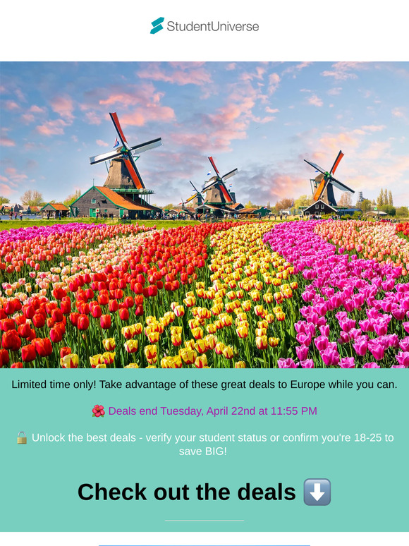 Discount Alert: Up to $214 off flights to Europe! ✈️