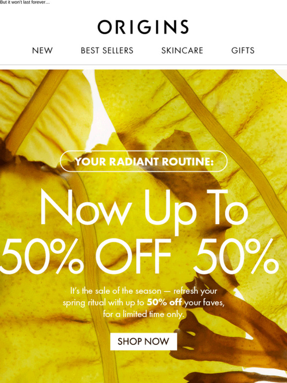 Your Favorites, Now Up to 50% Off