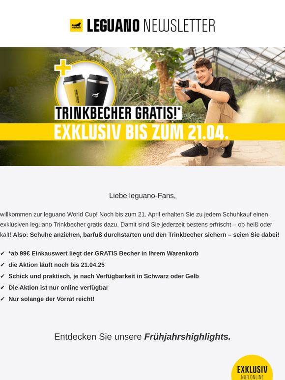 🦶  Reminder: Online Aktion - leguano World Cup!