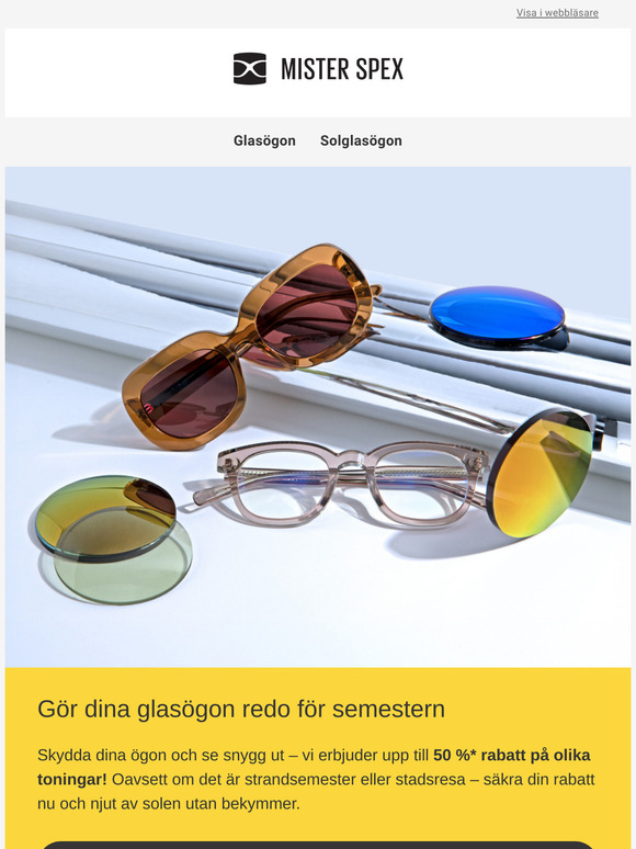 Upp till 50% rabatt på toning + 25% extra rabatt på glas