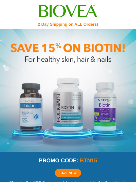 Nourish Your Glow: 15% Off Biotin Today!