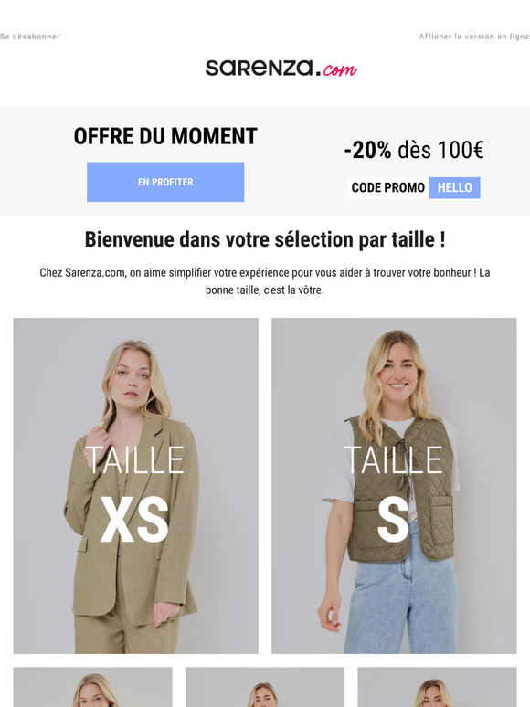Bonne nouvelle : votre taille est encore dispo !