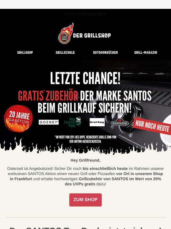 Letzte Chance: Grill oder Pizzaofen vor Ort kaufen und gratis Zubehör sichern!🔥