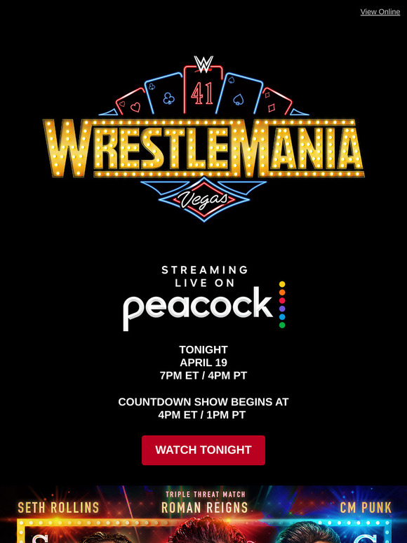 WWE Shop: 🚨WrestleMania 41 Saturday is here! Watch LIVE tonight only on