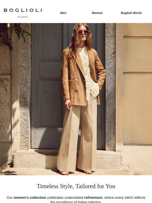 Discover the women's collection: timeless elegance, now online