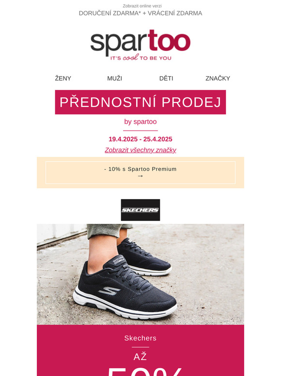 Využijte této akce✨: až -50% na Skechers, , adidas Performance, Fred Perry a Emporio Armani s doručením zdarma