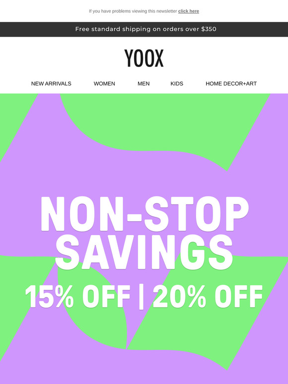15% & 20% OFF > Don’t miss this selection on promotion!