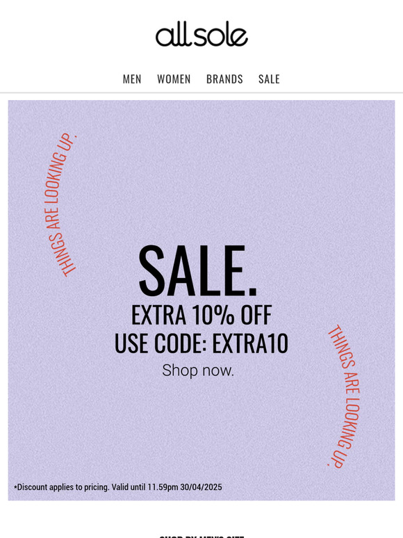 Now live | Extra 10% off sale