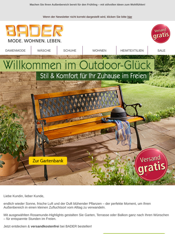 Jetzt wird’s draußen richtig schön – Ihre Highlights für Garten, Balkon & Terrasse!
