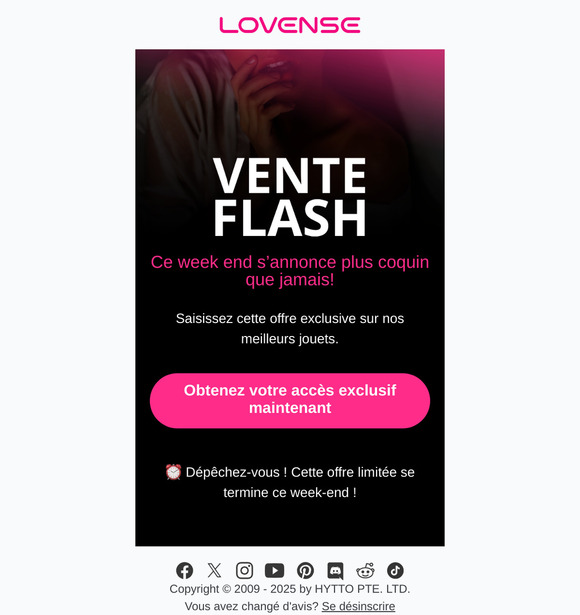 😈 Vente FLASH sur nos bestsellers!