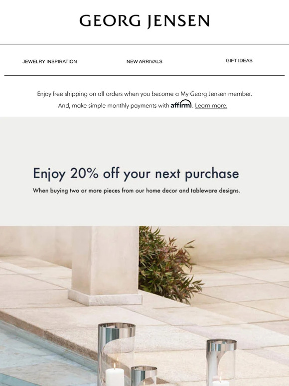 Offer: 20% off your next purchase