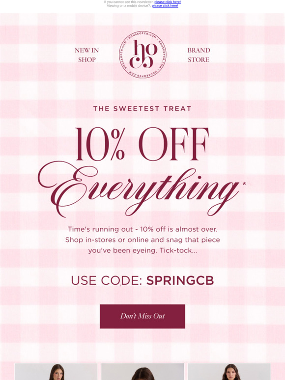Last call: 10% off everything
