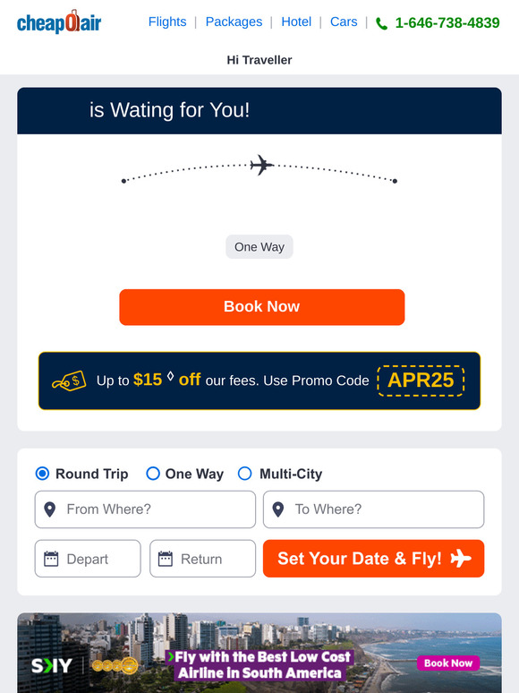 ✈  Discover Great Low Fares Today!