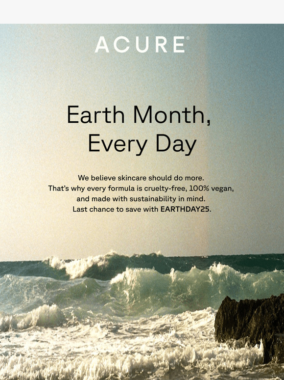 Save on Acure This Earth Day