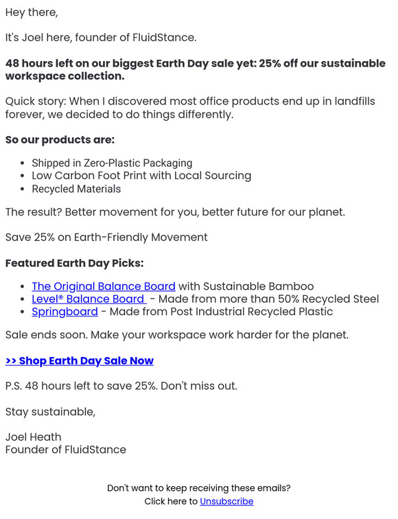 48 hours left on our Earth Day Offer