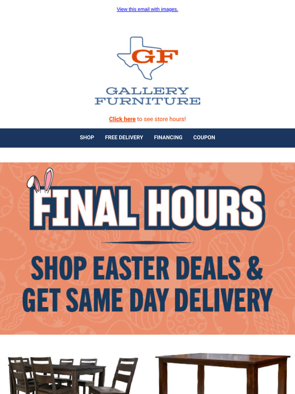 Final Hours for Easter Deals + Same Day Delivery