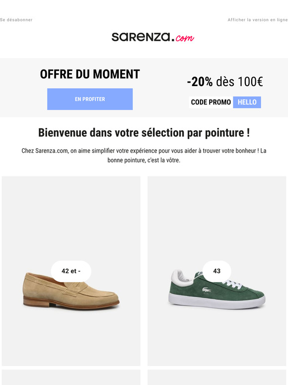 Bonne nouvelle : votre pointure est encore dispo !
