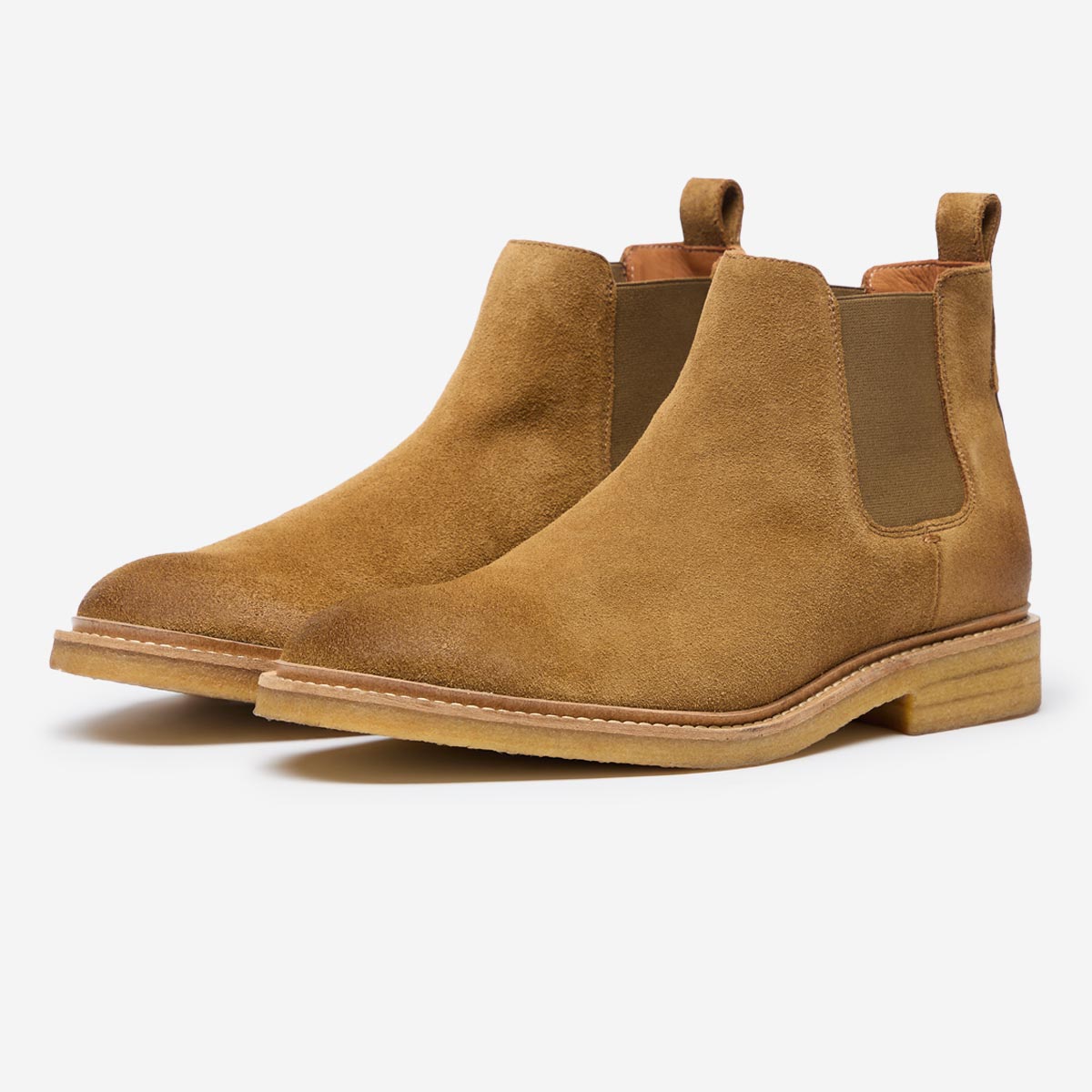 braga caramel calf suede chelsea boots
