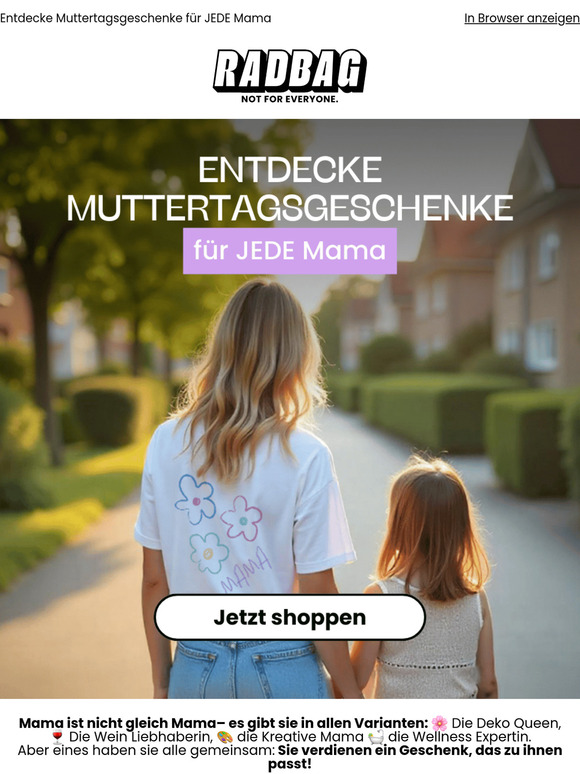 Mama ist Einzigartig – ihr Geschenk sollte es auch sein!