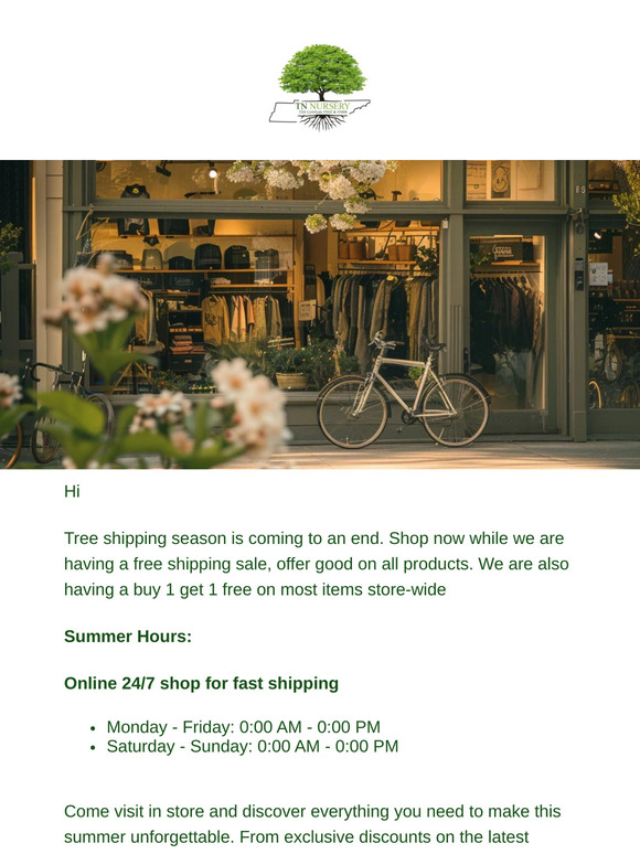 Free Shipping Store-Wide Today