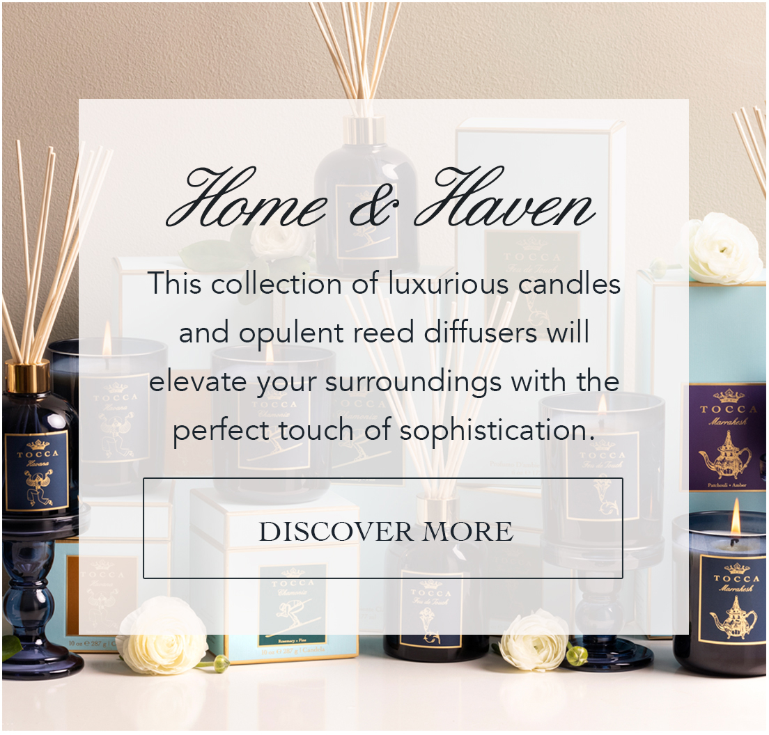 Style your home with exquisite scents using beautiful diffusers and proprietary soy-wax blend candles 