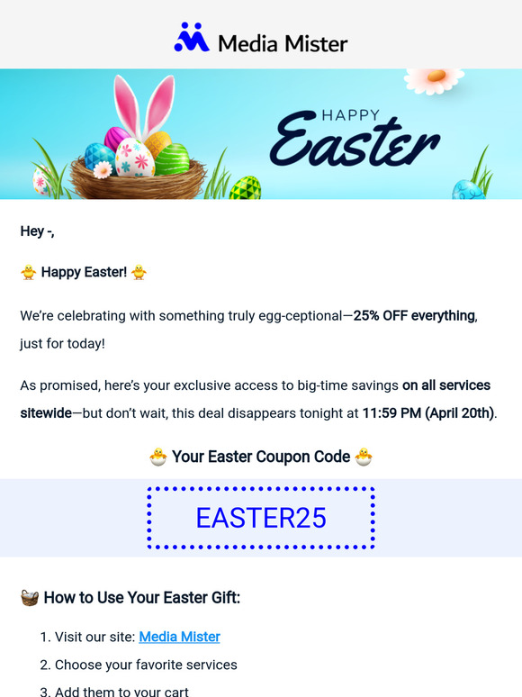 🥚Crack Open Your 25% Easter Deal!