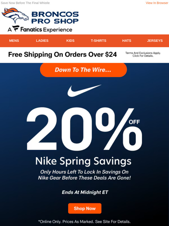 Only Hours Left To Score 20% Off Nike!