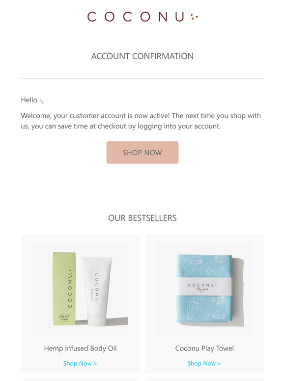 Customer account confirmation