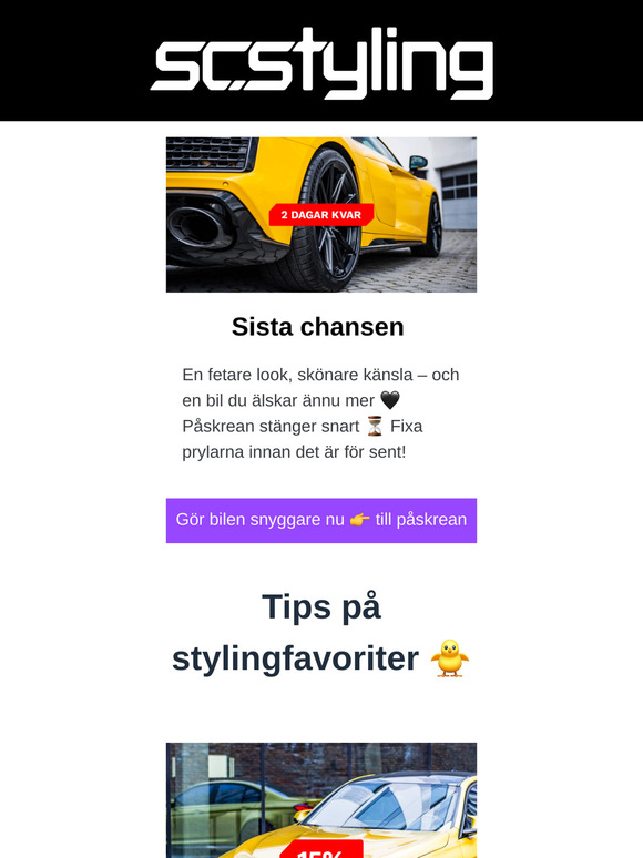 💜 sista chansen – fynda styling till bilen