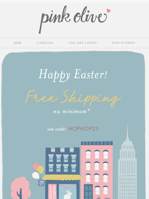 Happy Easter + FREE Shipping! 🐥