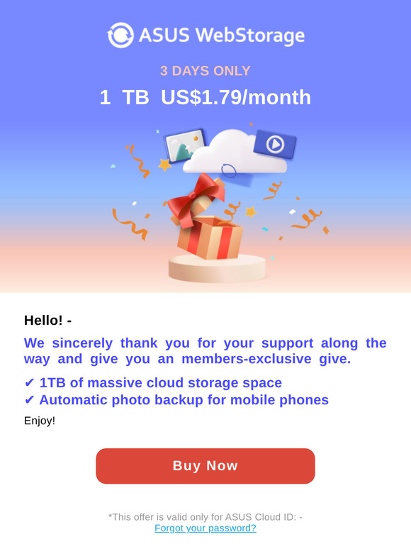 Welcome —, open the email to get your members-only special offer