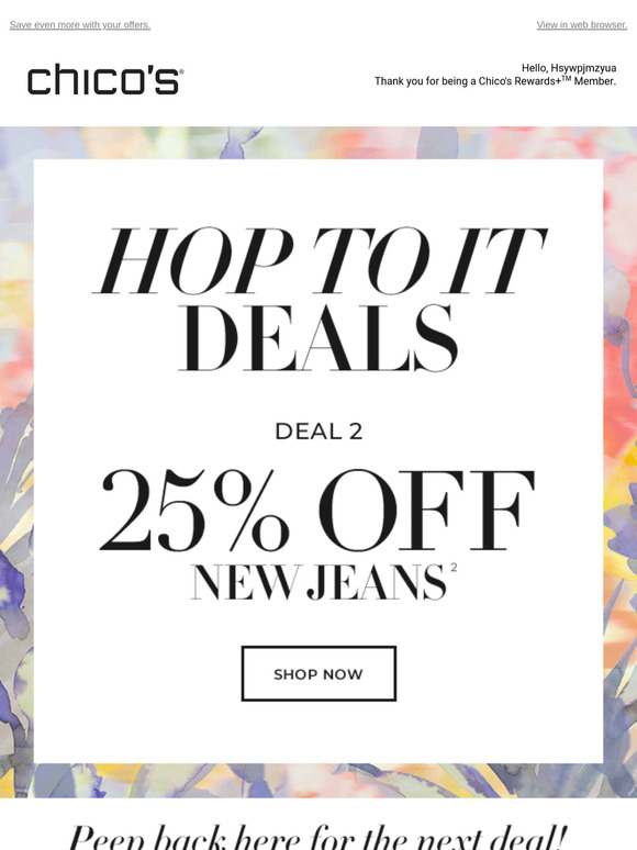 Hop To It Or Miss Out: 25% off NEW JEANS