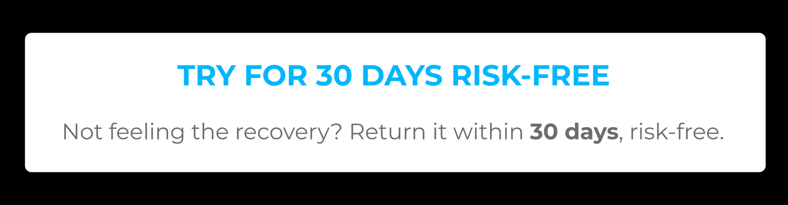 TRY FOR 30 DAYS RISK-FREE