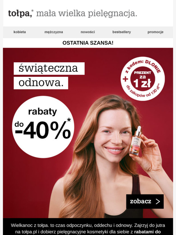 rabaty do -40% do końca Świąt! 💝