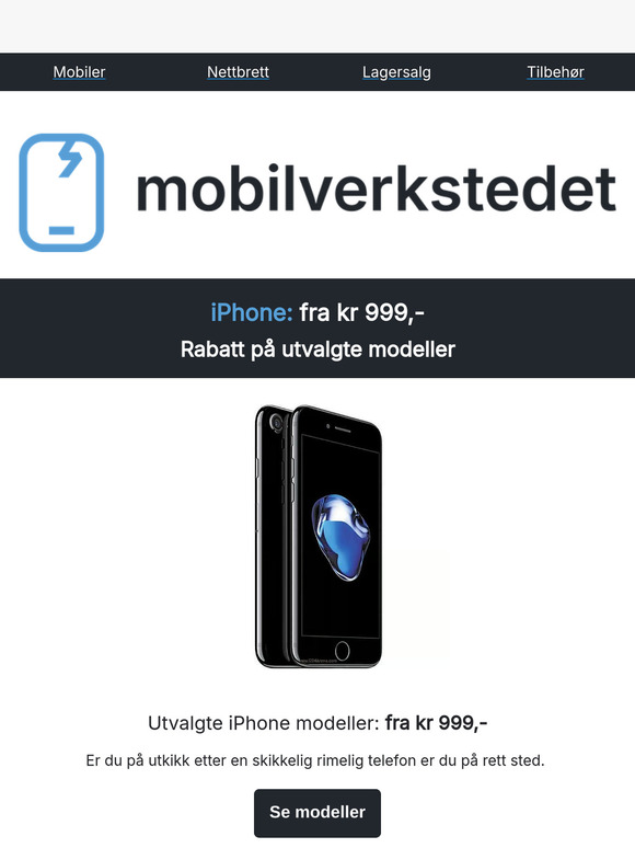 🐣 Utvalgte iPhones: fra kr 999,-
