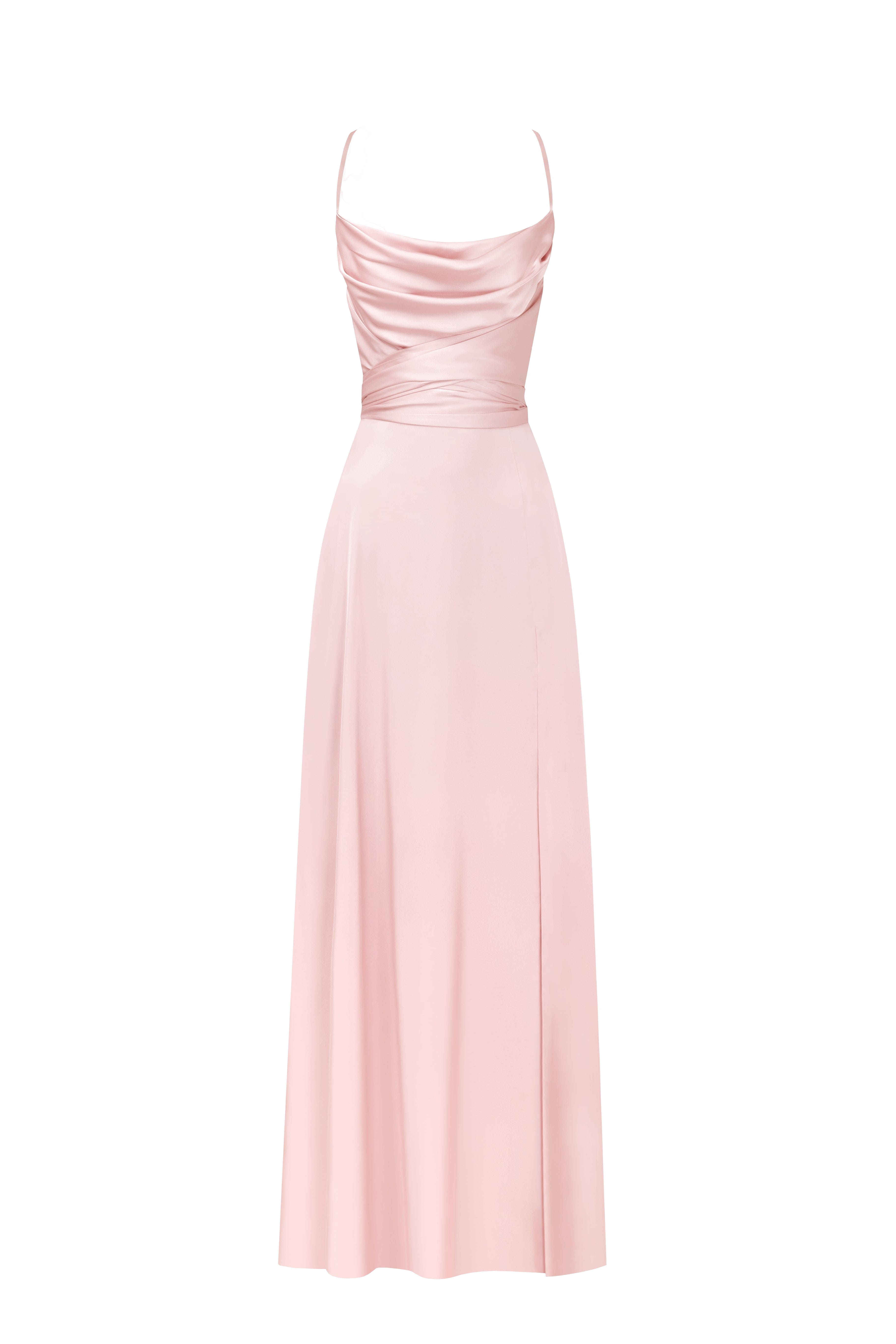 Image of Boudoir misty rose silk slip dress
