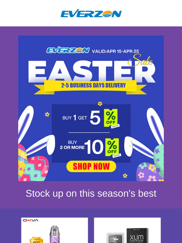 🎯 Easter Specials - Up to 60% OFF Vape Kits & More!