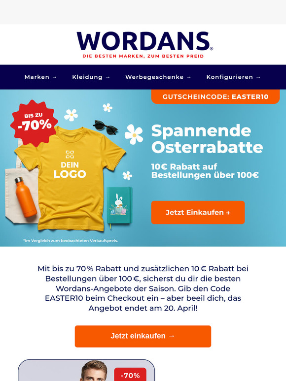 ⏳ [BALD ZU ENDE] ⏳ Exklusiver Osterdeal: 10 € Rabatt ab 100 € + bis zu 70 % Rabatt!