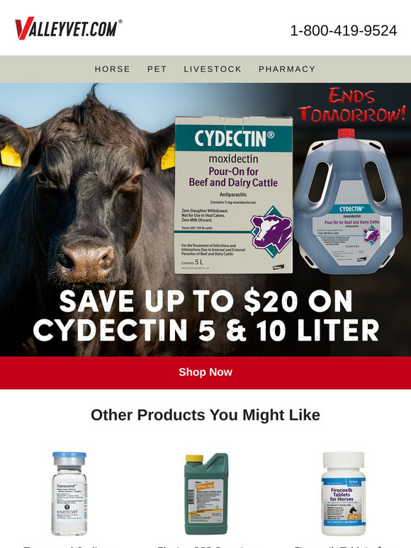 Cydectin Sale - Ends Tomorrow!