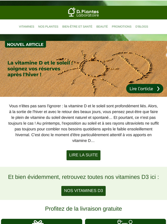 Continuez d’entretenir vos réserves de vitamine D après l'hiver 🌞
