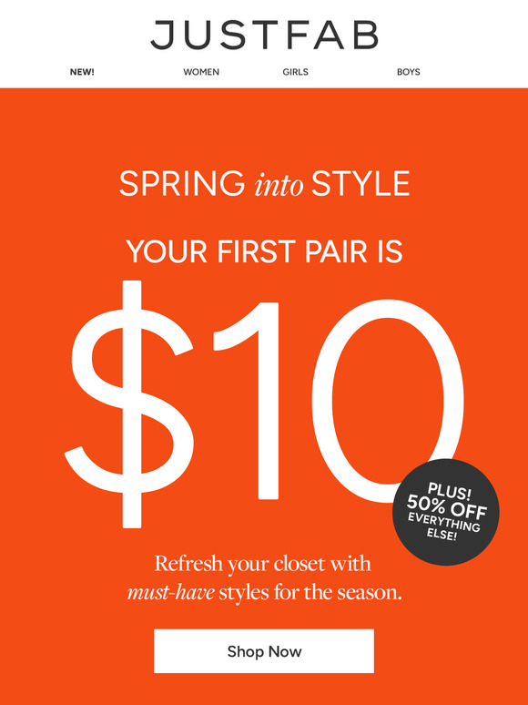 SELLING FAST: Spring Shoes for $10!
