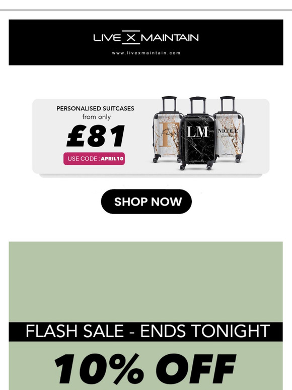 £81 For Suitcases - Sale ends tonight