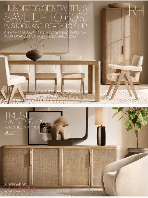 Restoration Hardware Email Newsletters: Shop Sales, Discounts, and ...