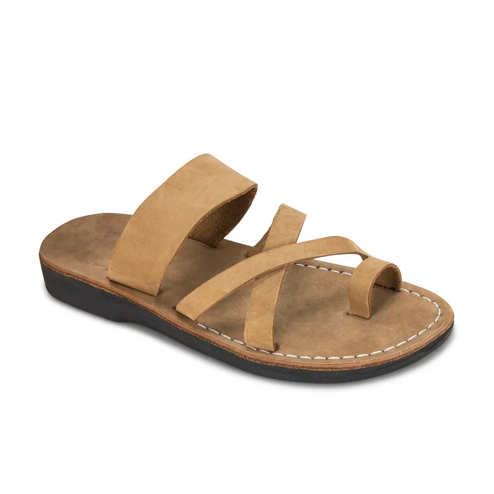Image of The Good Shepherd - Leather Toe Loop Sandal | Yellow Nubuck