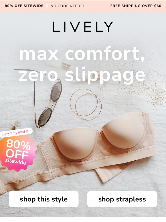 80% Off Strapless Bras That Stay PUT