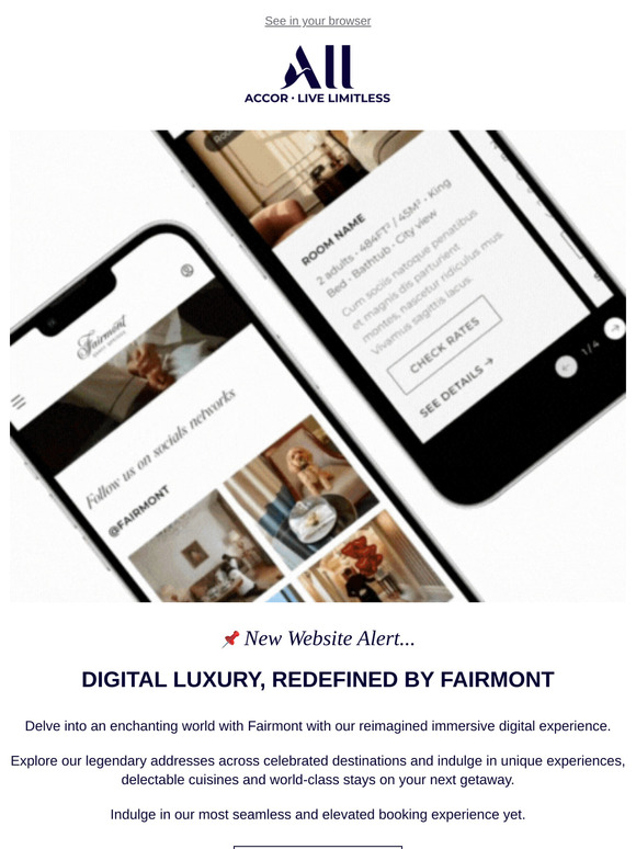 Elevating Luxury: Unveiling the new Fairmont website and much more!