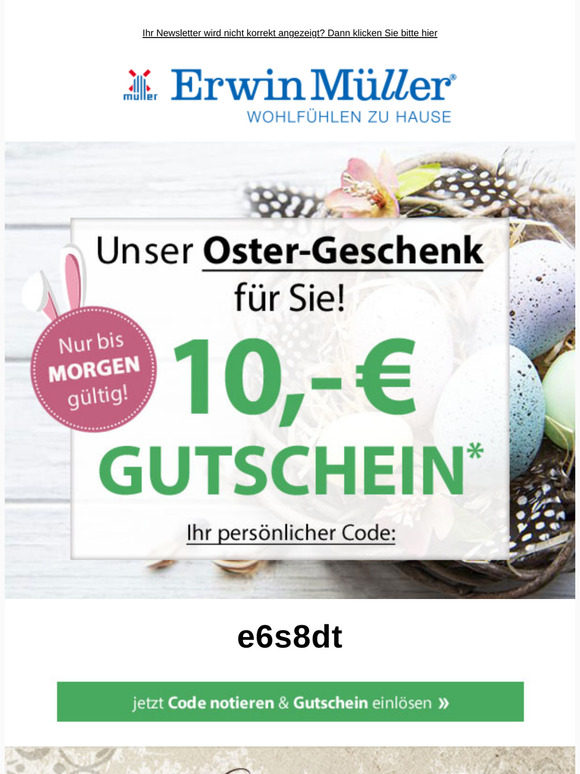 Osterüberraschung: Jetzt 10 € Gutschein sichern!