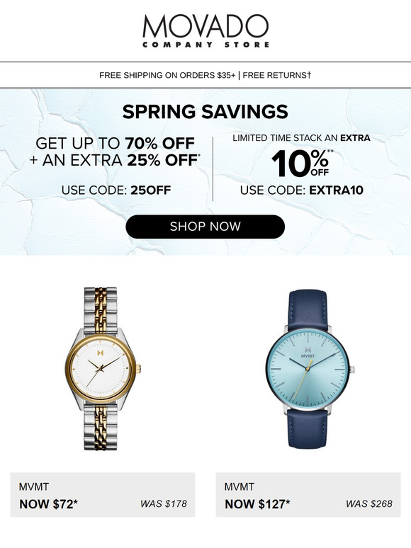 Get an extra 25% off fresh styles for spring.
